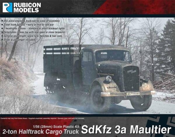 SdKfz 3a Maultier 2 ton Half-Track Cargo Truck