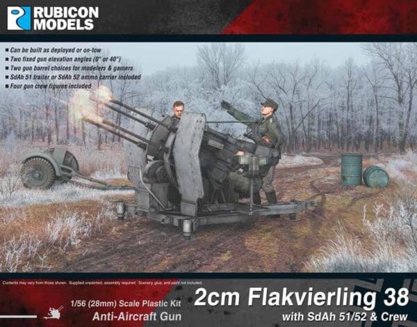 2cm Flakvierling 38 with SdAh 51/52 & Crew