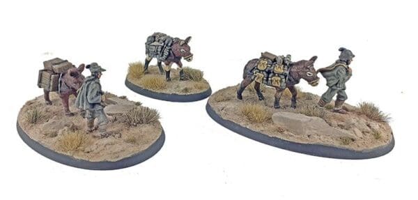 Alpini Mule Team - 3 mules, 2 drivers - Image 2