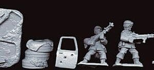 US Marines Firing M60 Diorama