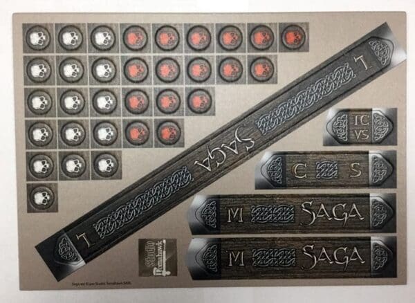 GB SAGACARD01 SAGA Cardboard Measuring Sticks & Tokens Set