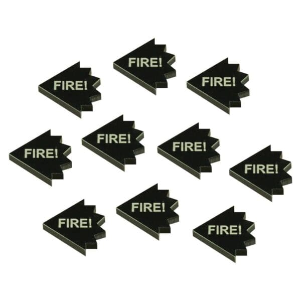 Fire! Tokens, Black (10)
