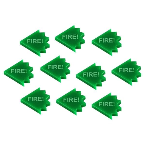 Fire! Tokens, Green (10)