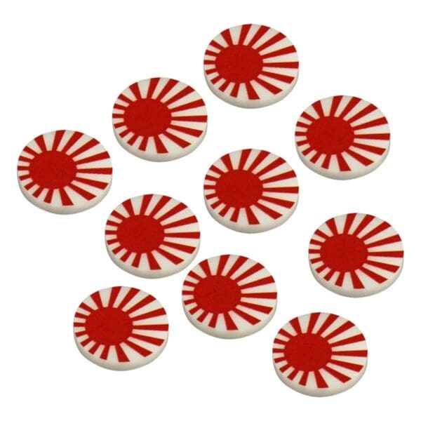 WWII Faction Tokens, Japan Rising Sun