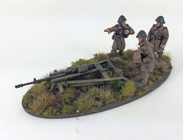 Danish Madsen 20mm Anti-Tank Gun & 3 Crew