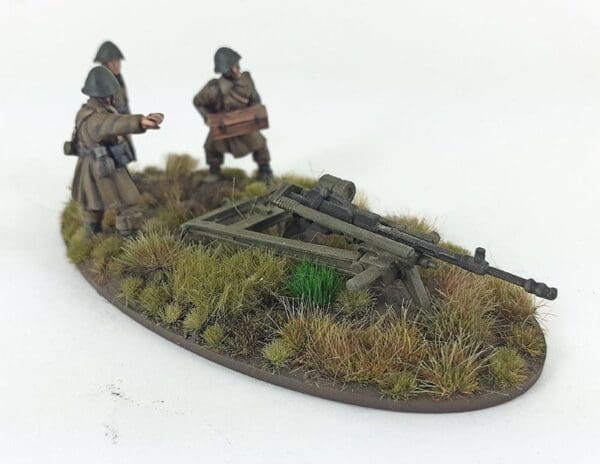 Danish Madsen 20mm Anti-Tank Gun & 3 Crew - Image 4