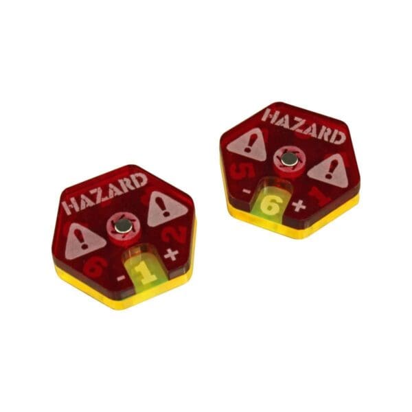 Gaslands Hazard Dial Red/Yellow (2)