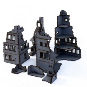 4G 28S-SLD-TOC-101 4x4 Tabletop of Cover - Corner Ruins