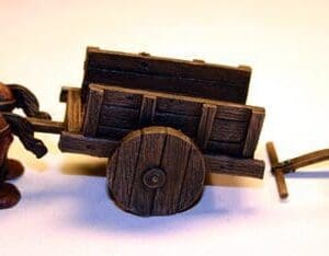 Hand-Cart and Cart with 2 Ponies (J)