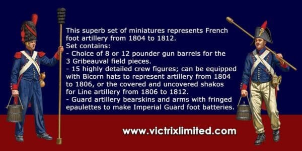 VX0017 28mm French Napoleonic Artillery 1804 to 1812 - Image 2