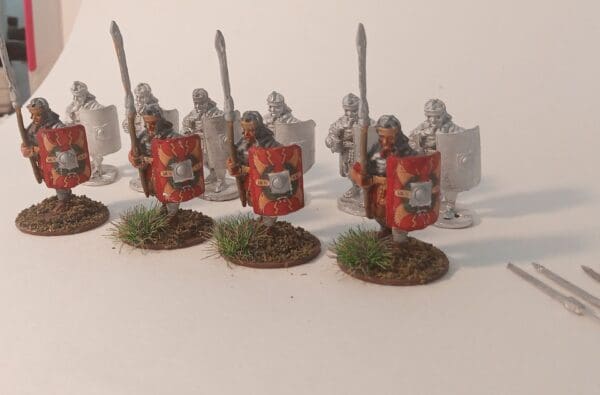 Legionaries with upright Pilum