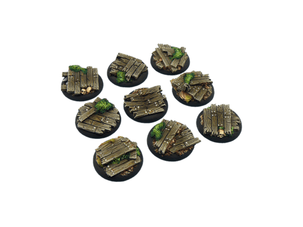 30mm Wood Bases, Round with Lip