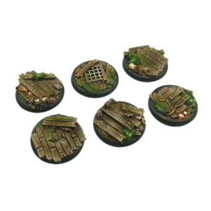 40mm Wood Bases, Round with Lip