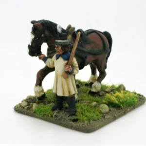 Artillery Train Cart Driver and Horse