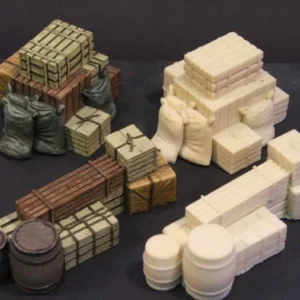 2 Piles of Crates, Barrels, and Sacks