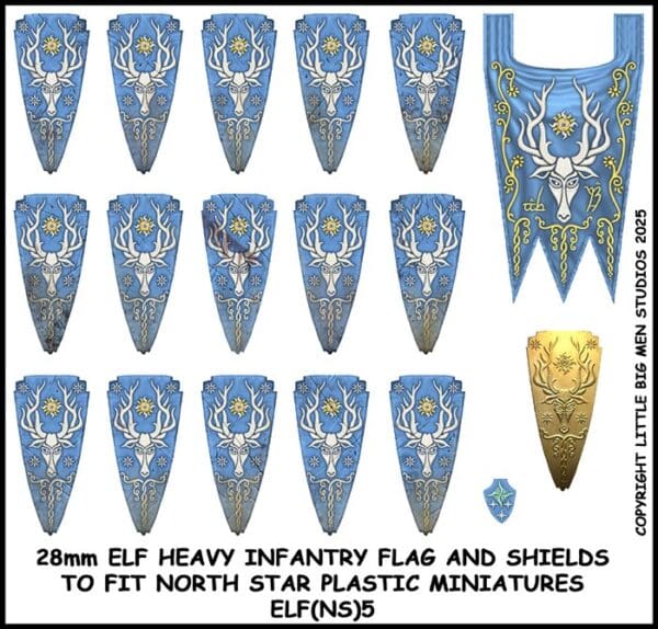 Elf Heavy Infantry Flag & Shields