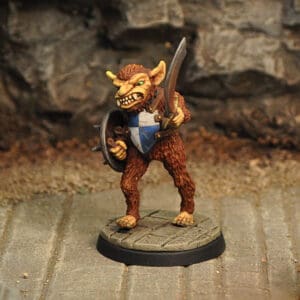 Bugbear with Falchion and Shield