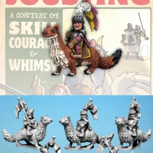 Hairfoot Jouster riding a Giant Weasel