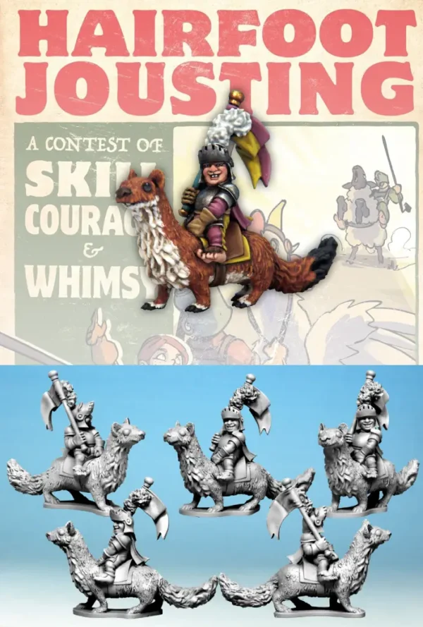 Hairfoot Jouster riding a Giant Weasel