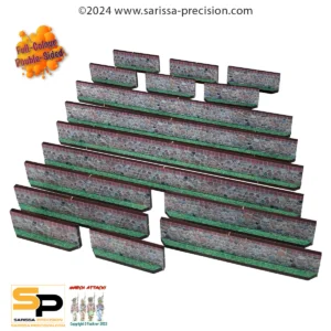 Low Stone Walls (x16) - Full Color