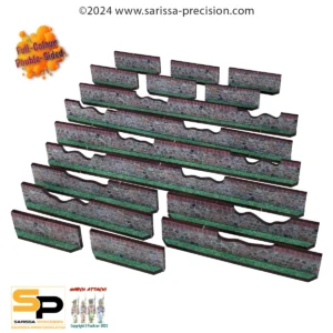 Low Stone Walls, Damaged (x16) - Full Color