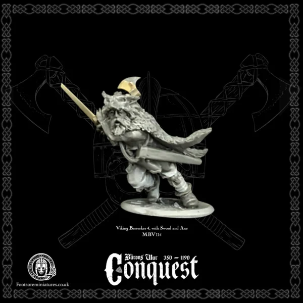 Viking Berserker IV with Sword and Axe