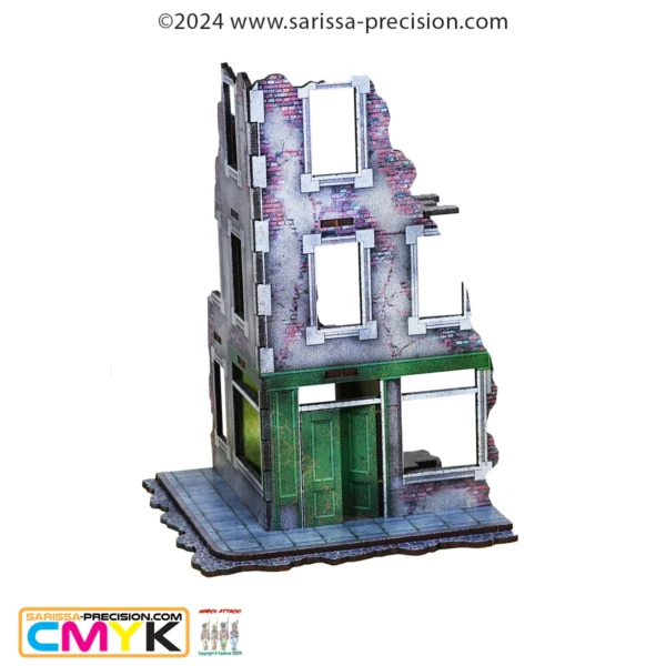 Destroyed City Shop Corner - Full Color