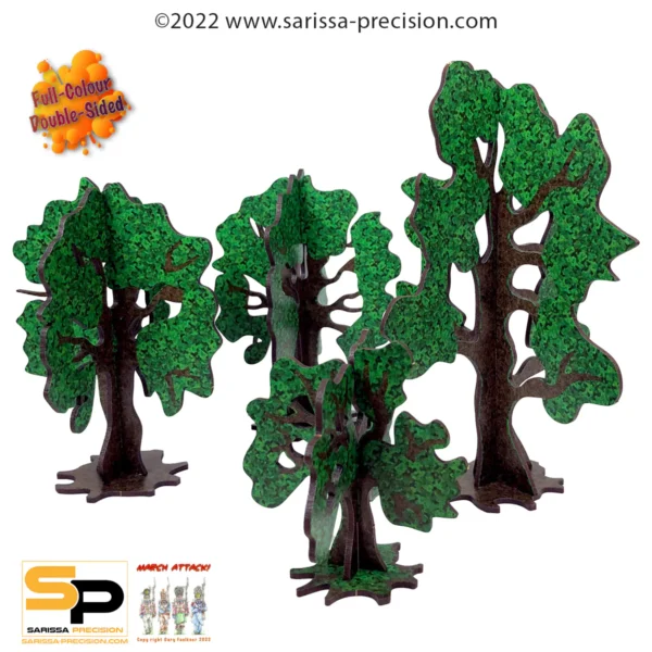 Summer Tree Set (x4) - Full Color