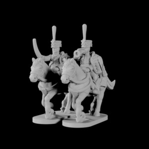 Russian Gusary [Hussars] Command in Late Shako