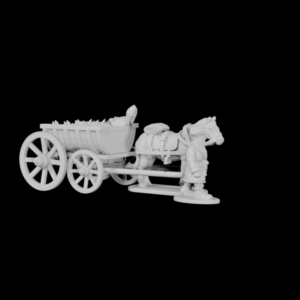 Russian Small Hay Wagon with Wounded i Oboz [Train]