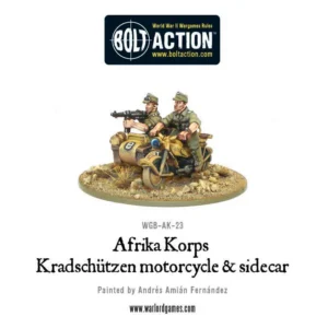 Afrika Korps Kradschutzen motorcycle and sidecar
